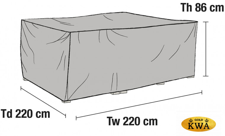 Чехол для садовой мебели 220x220x86 см.