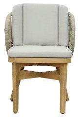 Кресло обеденное деревянное с подушками