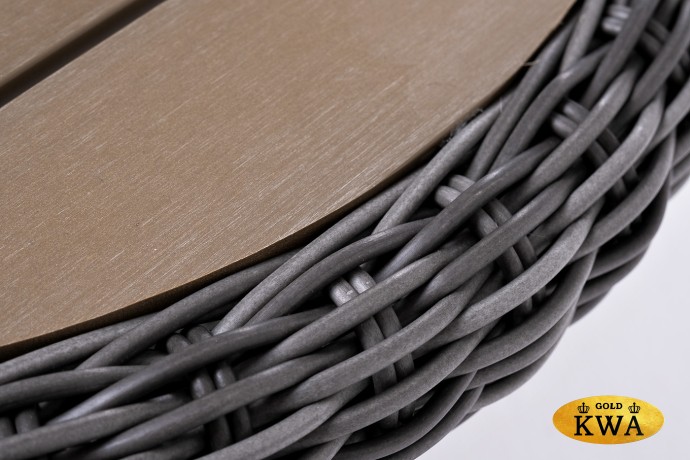 "Равенна" кофейный стол из искусственного ротанга, цвет графит