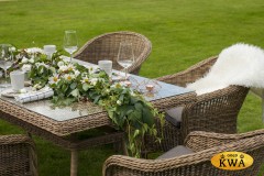 "Эспрессо" обеденная группа плетеная, цвет соломенный