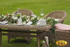 "Эспрессо" обеденная группа плетеная, цвет соломенный