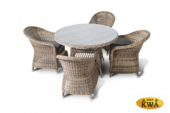 Равенна обеденная группа плетеная из искусственного ротанга