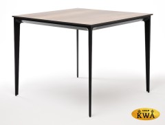 "Малага" обеденный стол из HPL 90х90см, цвет "дуб", каркас черный
