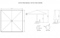 Зонт пляжный профессиональный 2х2 м