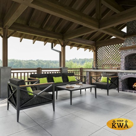 Лаунж зона VERITA темно-серая - каркас карбон