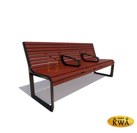 Скамейка «Милан» с подлокотниками-разделителями (2,0 м ангарская сосна)