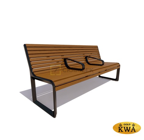 Скамейка «Милан» с подлокотниками-разделителями (2,0 м ангарская сосна)