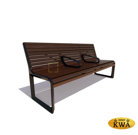 Скамейка «Милан» с подлокотниками-разделителями (2,0 м ангарская сосна)