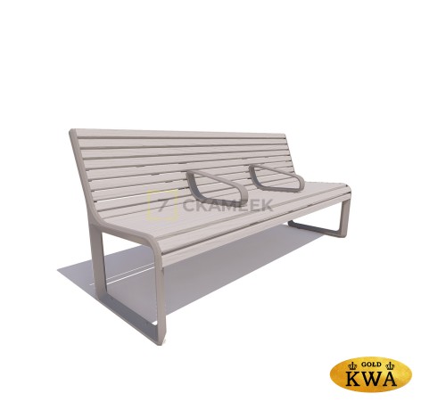 Скамейка «Милан» с подлокотниками-разделителями (2,0 м ангарская сосна)