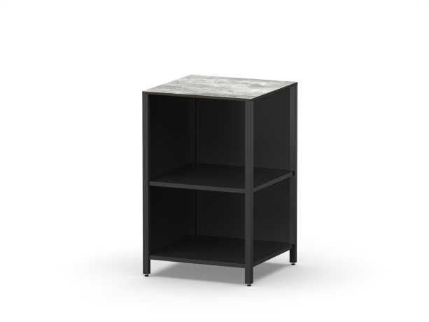 Угловой стол разделочный Lounge D-15, 60 см, черный/серый каспий