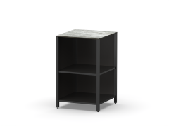 Угловой стол разделочный Lounge D-15, 60 см, черный/серый каспий