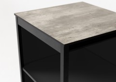 Угловой стол разделочный Lounge D-15, 60 см, черный/серый каспий