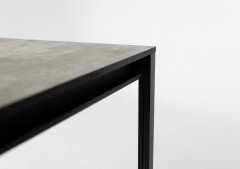 Угловой стол разделочный Lounge D-15, 60 см, черный/серый каспий