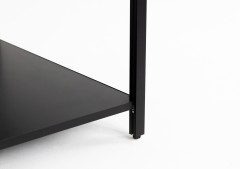 Угловой стол разделочный Lounge D-15, 60 см, черный/серый каспий