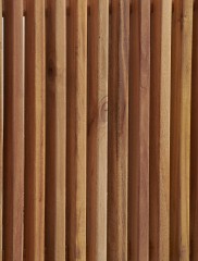 Кашпо TREEZ Effectory Rail Куб тёмное дерево 33х33, в-33 см