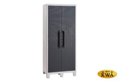 Уличный шкаф TOOMAX 2х дверный глубокий SANTORINI XL (3 полки), светло-серый/антрацит