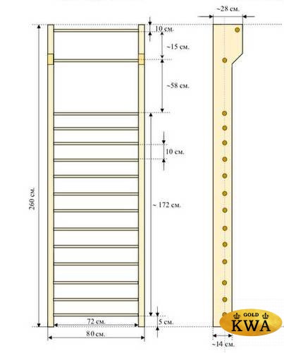 Шведская стенка 250 в Ижевске: купить в интернет-магазине Торуда