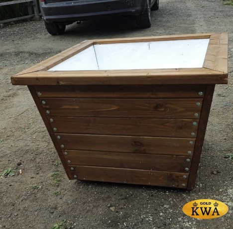 Кашпо уличное деревянное для ёлок утепленное