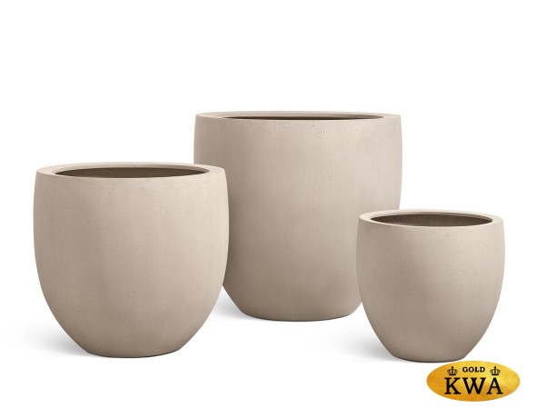 Кашпо Treez Effectory Beton Большой округлый конус Белый песок д-90 см, в-86 см