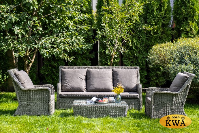 "Гляссе" кресло плетеное из искусственного ротанга (гиацинт), цвет графит