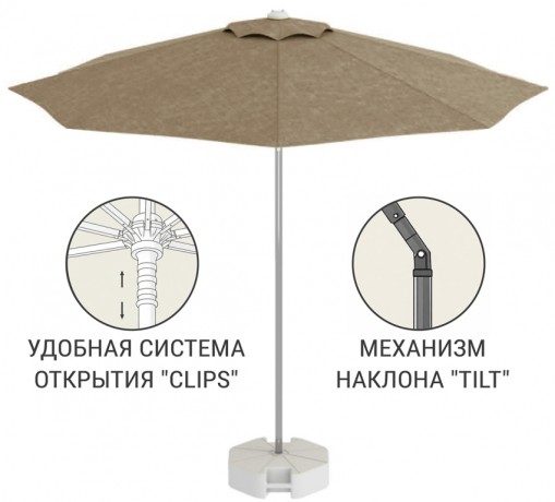 Зонт пляжный профессиональный Ø2.5 м