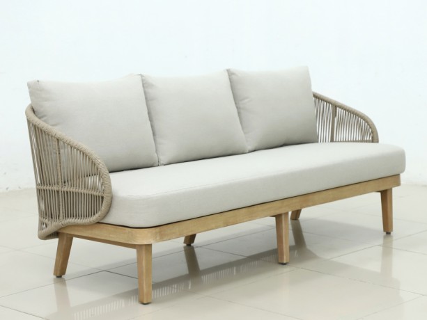 Диван плетеный трехместный