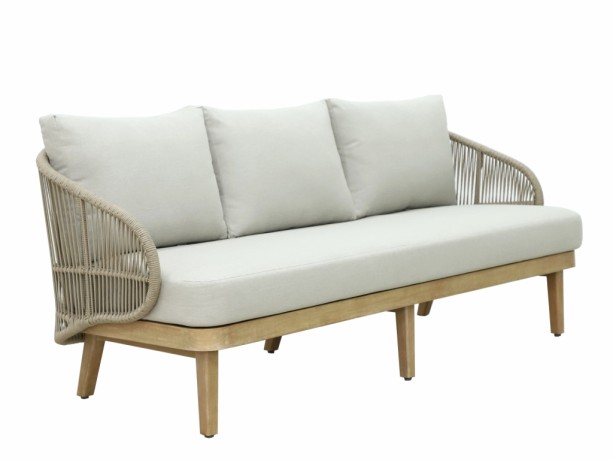 Диван плетеный трехместный