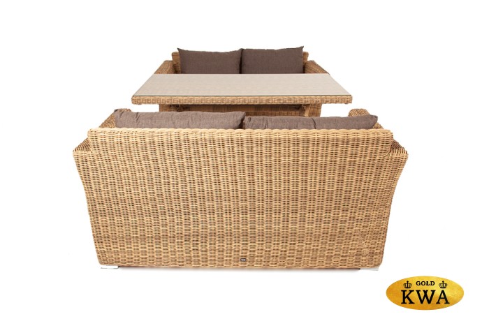 "Мокко" обеденная группа плетеная из ротанга, цвет соломенный