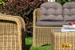 "Равенна" диван двухместный плетенный из ротанга, цвет соломенный