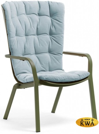 Лаунж-кресло пластиковое с подушкой