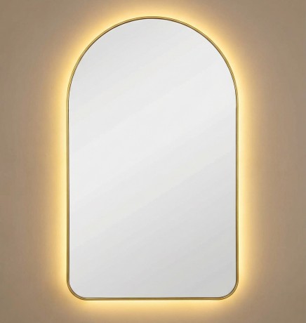 Arch M LED Gold Зеркало в раме с подсветкой