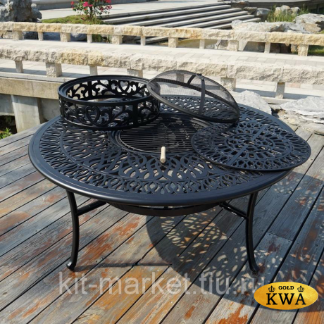 Стол с барбекю из литого алюминия