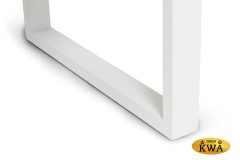 &quot;Варадеро&quot; журнальный стол из HPL 110х60 H43, каркас алюминий белый муар, цвет столешницы &quot;молочный&quot;