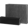 Кашпо TREEZ Effectory Stone Высокий Дивайдер Тёмно-серый камень в-75, д-92, ш-25 см 1/1