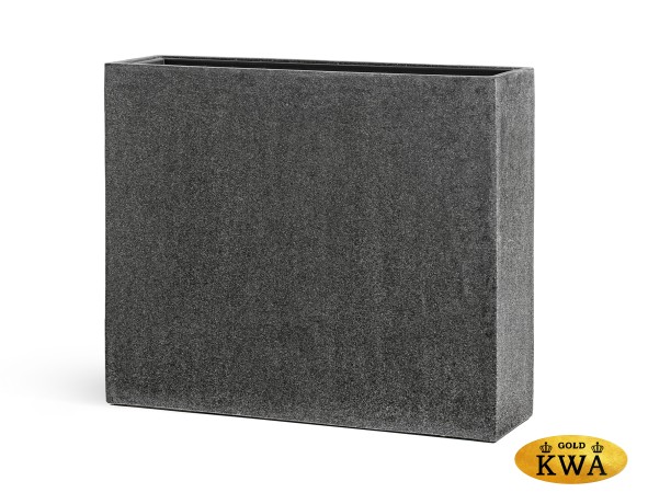 Кашпо TREEZ Effectory Stone Высокий Дивайдер Тёмно-серый камень в-75, д-92, ш-25 см 1/1