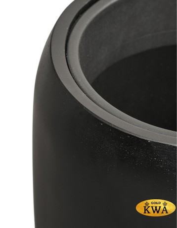 Кашпо TREEZ Effectory Black Stone Высокий округлый конус Антрацит в-68 см, д-43 см
