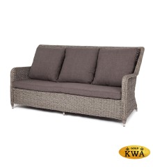 &quot;Гляссе&quot; диван трехместный из искусственного ротанга (гиацинт), цвет графит