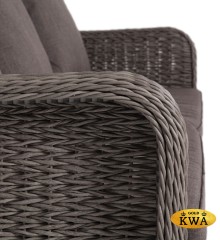 &quot;Гляссе&quot; диван трехместный из искусственного ротанга (гиацинт), цвет графит