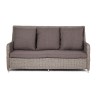 "Гляссе" диван трехместный из искусственного ротанга (гиацинт), цвет графит