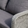 "Гляссе" диван трехместный из искусственного ротанга (гиацинт), цвет графит