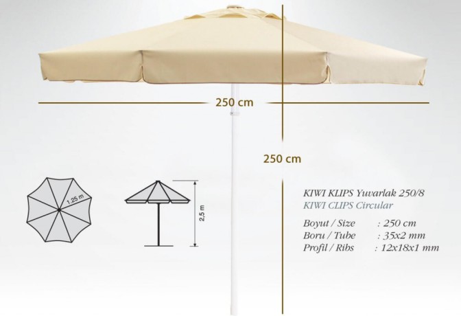 Зонт профессиональный Ø2.5 м
