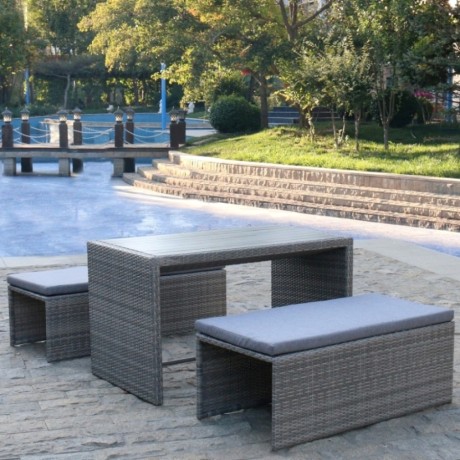 Плетеный диван-трансформер S330A-W63 Brown