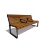 Скамейка «Милан» с подлокотниками-разделителями (2,0 м лиственница)