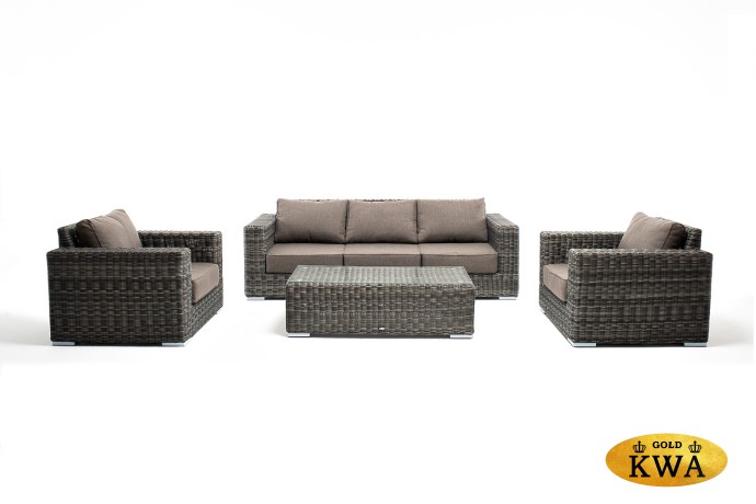 "Боно" лаунж-зона из искусственного ротанга, цвет графит