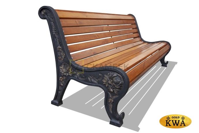 Скамейка чугунная «Новый парк» (0,6 ангарская сосна)