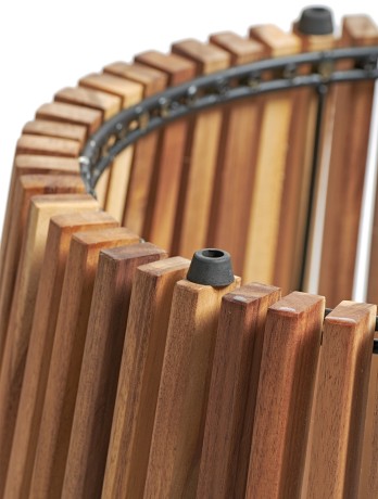 Кашпо TREEZ Effectory Rail Конус тёмное дерево в-33, д-37 см