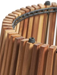 Кашпо TREEZ Effectory Rail Конус тёмное дерево в-33, д-37 см