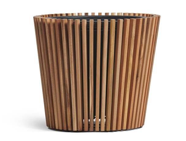 Кашпо TREEZ Effectory Rail Конус тёмное дерево в-33, д-37 см