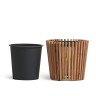 Кашпо TREEZ Effectory Rail Конус тёмное дерево в-33, д-37 см