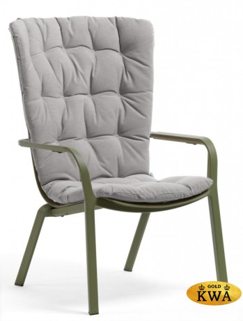 Лаунж-кресло пластиковое с подушкой